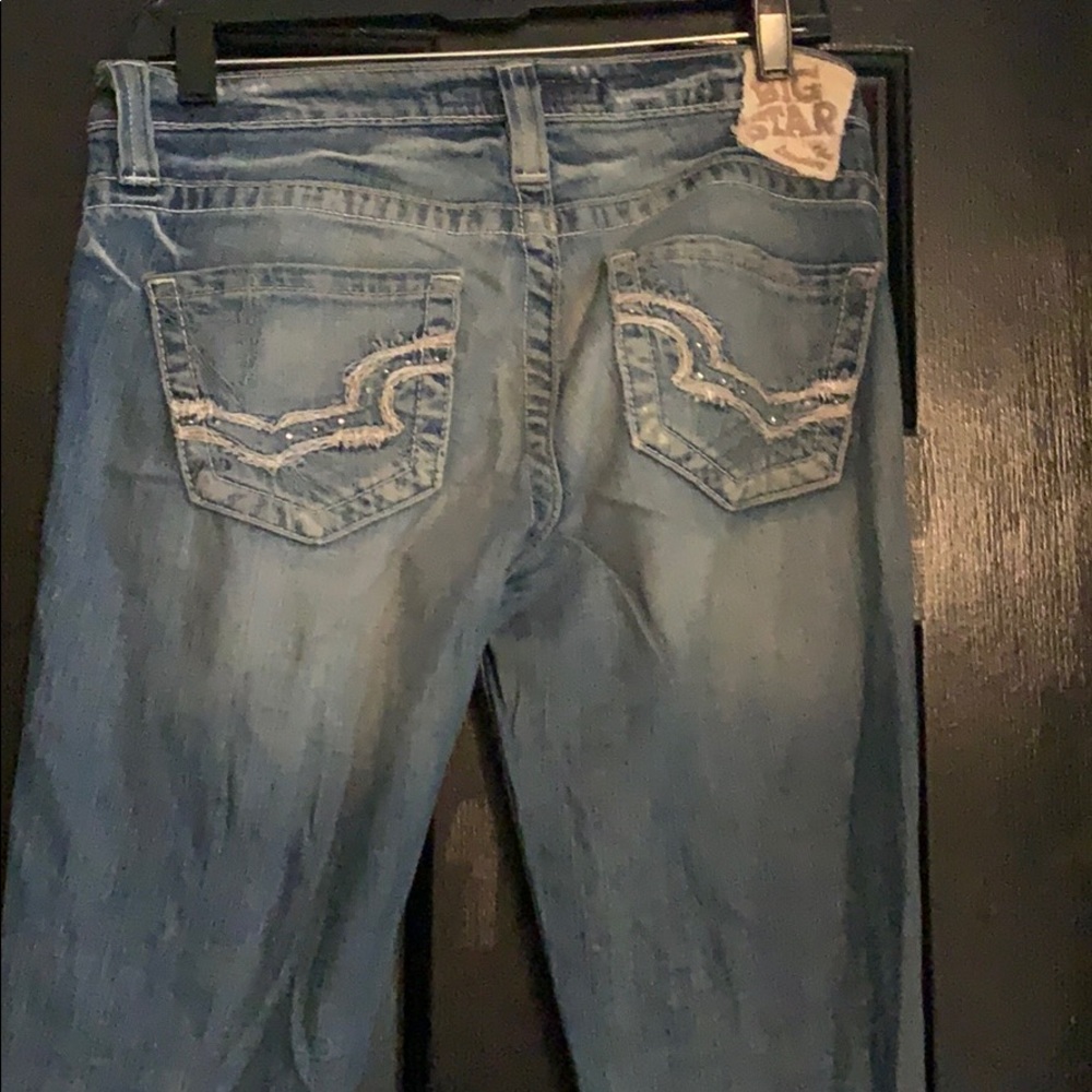 Big Star “Casey K” low rise light washed jeans